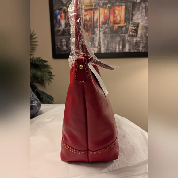 Dooney and Bourke Florentine Tulip Shopper Tote in RED Nwt - Picture 4 of 9